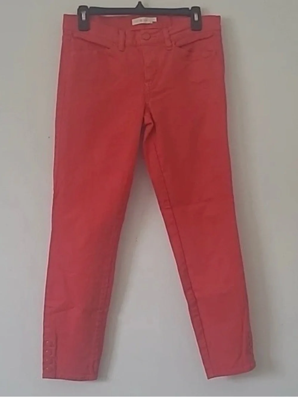 Tory Burch Crimson Cropped Skinny Jeans